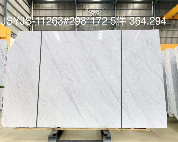 Bianco Carrara marmora plāksne