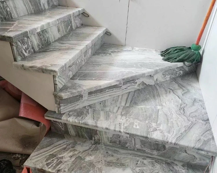 Silver Breccia Marble stair Silver Breccia Marble stair